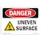 Signmission Safety Sign, OSHA Danger, 3.5" Height, Uneven Surface, Landscape OS-DS-D-35-L-2121 - alternate 1